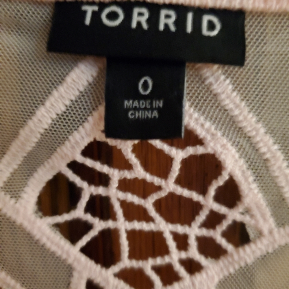 Torrid Women's Sheer Embroidered Carrigan - Picture 5 of 7